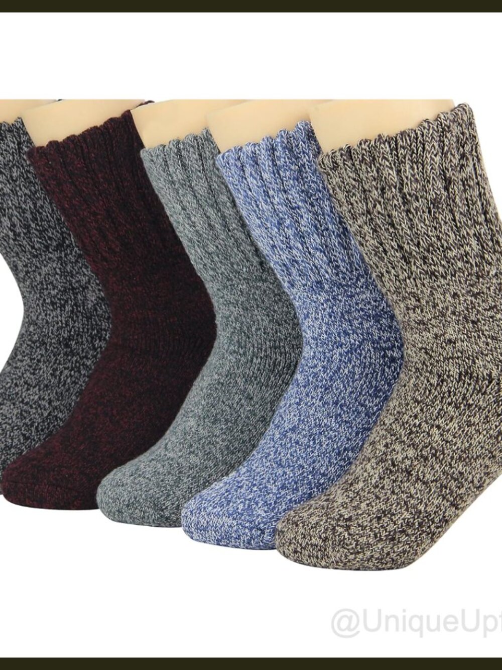 Weweya Thick Knit Winter Calf Socks Warm Crew Socks for Women Size 5-11 Gift